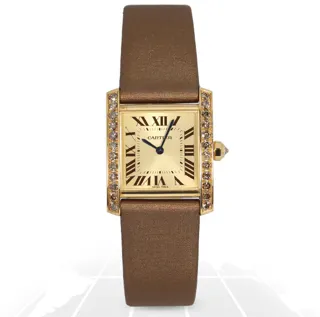 Cartier Tank Française WE104031 Yellow gold Silver