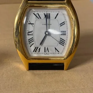 Cartier Tortue 6601 75mm Brass White