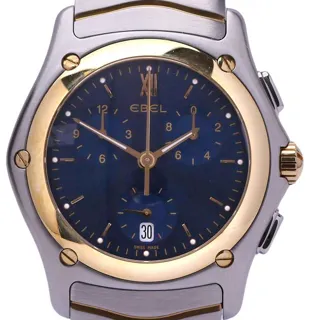 Ebel Classic E1251F41 40mm Yellow gold and Stainless steel Blue