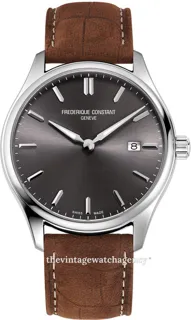 Frédérique Constant Classics FC-220DGS5B6 40mm brushed/polished steel Gray