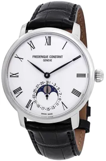 Frédérique Constant Slimline Moonphase FC-705WR4S6 Stainless steel White