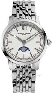 Frédérique Constant Slimline FC-206SW1S6B 30mm brushed/polished steel White