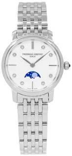 Frédérique Constant Slimline Moonphase FC-206MPWD1S6B Stainless steel White