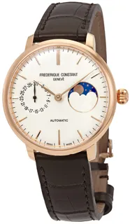 Frédérique Constant Slimline Moonphase FC-702V3S4 Yellow gold and Stainless steel White