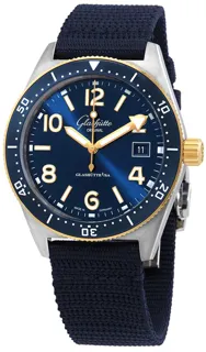 Glashütte SeaQ 1-39-11-10-90-34 Yellow gold and Stainless steel Blue