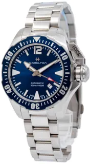 Hamilton Khaki Navy Frogman H77705145 Stainless steel Blue