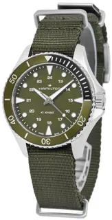 Hamilton Khaki Navy Scuba H82241961 Stainless steel green