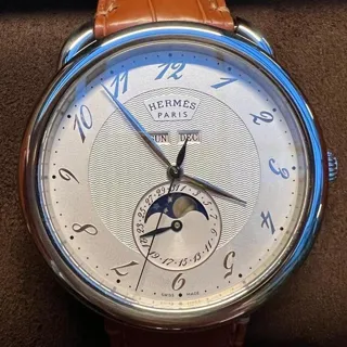 Hermès Arceau AR8.810 43mm Stainless steel Silver