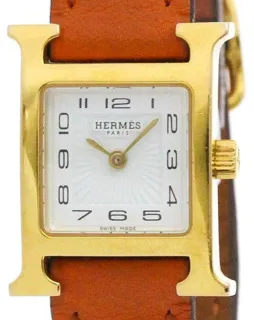 Hermès Heure H HH1.101 17mm Yellow gold White