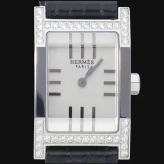 Hermès Tandem TA1.230 19mm Stainless steel White