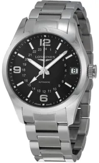 Longines Conquest Classic L2.799.4.56.6 42mm Stainless steel Black