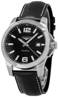 Longines Conquest L3.759.4.58.3 41mm Stainless steel Black