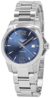 Longines Conquest L3.759.4.96.6 41mm Stainless steel Blue