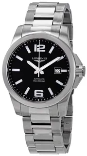 Longines Conquest L3.777.4.58.6 Stainless steel Black