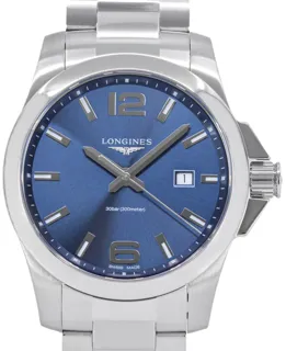 Longines Conquest L37604966 Stainless steel Blue