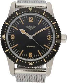 Longines Heritage L28224566 42mm Brushed/polished steel Black