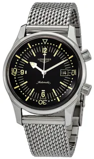 Longines Heritage L37744506 Stainless steel Black