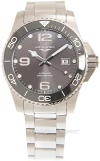 Longines HydroConquest L3.782.4.76.6 43mm Stainless steel Gray