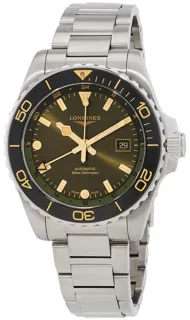 Longines HydroConquest L3.890.4.06.6 43mm Stainless steel green