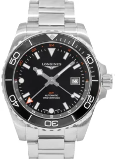 Longines HydroConquest L3.890.4.56.6 43mm Stainless steel Black