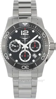 Longines HydroConquest L37834566 41mm Brushed/polished steel Black