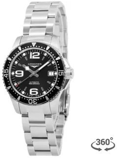 Longines HydroConquest L3.741.4.56.6 Stainless steel Black