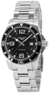 Longines HydroConquest L38404566 Stainless steel Black