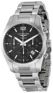 Longines Conquest L2.786.4.56.6 Stainless steel Black