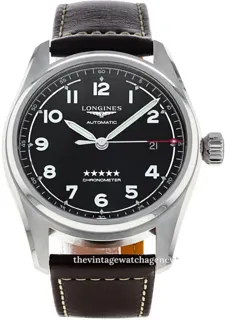 Longines Spirit L38104530 40mm brushed/polished steel Black