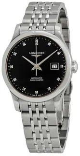 Longines Record L2.321.4.57.6 Stainless steel Black