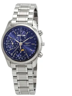 Longines Master Moon-phase Auto Chrono L26734926 Stainless steel Blue