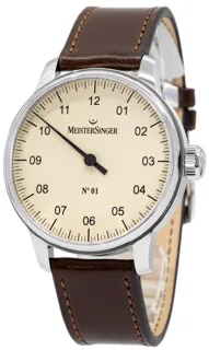 MeisterSinger Single-Hand Watches AM3303 Stainless steel White