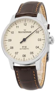 MeisterSinger Single-Hand Watches AM903 Stainless steel White