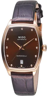 Mido Baroncelli M0413073629600 30.5mm Stainless steel brown