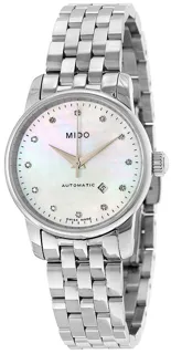 Mido Baroncelli M7600.4.69.1 29mm Stainless steel White