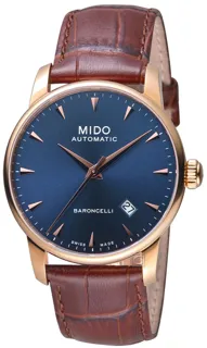 Mido Baroncelli M8600.3.15.8 38mm Stainless steel blue