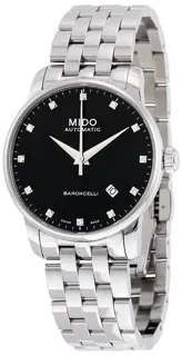 Mido Baroncelli M8600.4.68.1 38mm Stainless steel Black