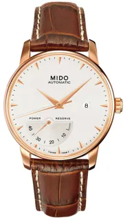 Mido Baroncelli M8605.3.11.8 Yellow gold and Stainless steel White