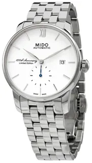 Mido Baroncelli M8608.4.26.1 38mm Stainless steel White