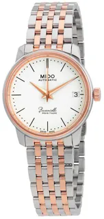 Mido Baroncelli M027.207.22.010.00 Yellow gold and Stainless steel White