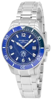 Montblanc 1858 Ice Sea Automatic Date 129369 Stainless steel Blue