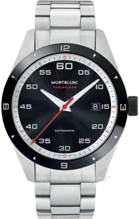 Montblanc TimeWalker 116060 41mm brushed/polished steel Black