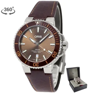 Oris Aquis 01 733 7730 4152-07 5 24 12EB Stainless steel Brown