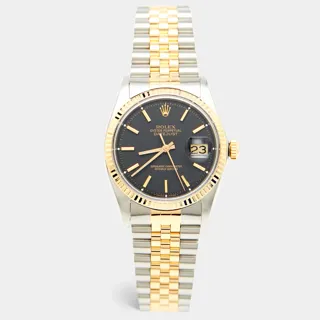 Rolex Datejust 16013 Stainless steel and 18k yellow gold Black