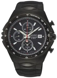 Seiko Chronograph SNAF87P1 Stainless steel Black