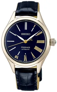 Seiko Presage SPB236J1 Yellow gold and Stainless steel Blue