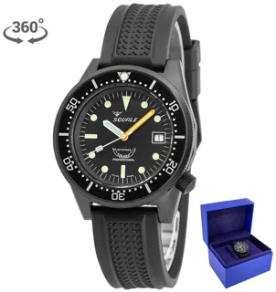 Squale 1521 1521PVD.VO Stainless steel and PVD Black