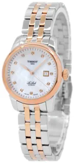 Tissot Le Locle T006.207.22.116.00 29mm Rose gold and Stainless steel White