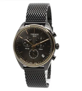 Tissot PR 100 T101.417.23.061.00 Rose gold and Stainless steel Gray