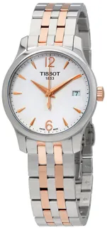 Tissot Tradition T063.210.22.037.01 Rose gold and Stainless steel White